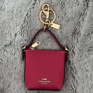 Coach Mini Val Duffle Leather Bag Charm Keychain